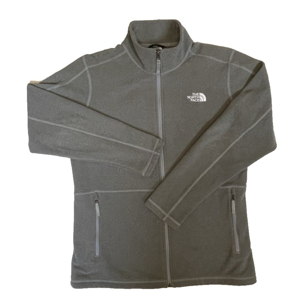 The North Face Men's Full Zip Sweatshirt Jacket Large Fleece Outdoor Gray